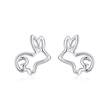 Cercei din argint Cute Rabbit