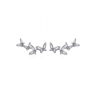 Cercei din argint Dancing Butterflies