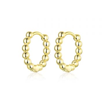 Cercei din argint Golden Rounds Hoops
