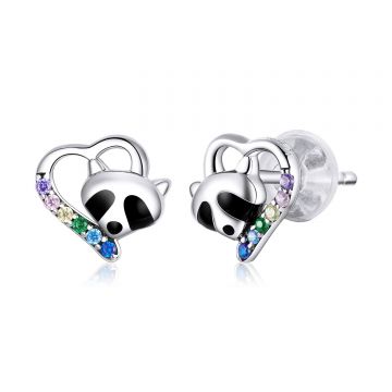 Cercei din argint Raccoon Studs