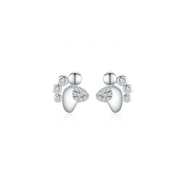 Cercei din argint Silver Footprint