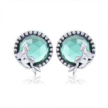 Cercei din argint Silver Glass Mermaids