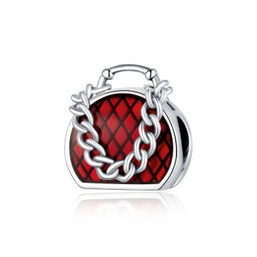 Talisman din argint Red Chain Bag