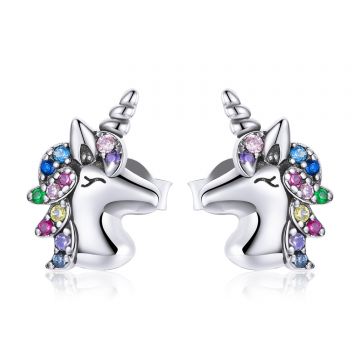 Cercei din argint Colorful Unicorns