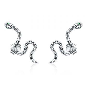 Cercei din argint Crystal Snake
