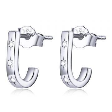 Cercei din argint Silver J Earrings