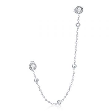 CERCEL din argint Beaded Chain
