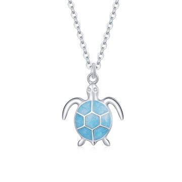Colier din argint Blue Turtle