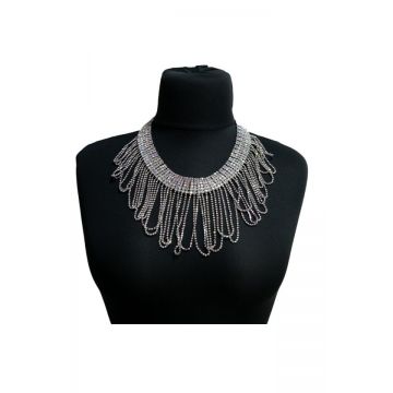 Colier Plastron cu pietre semipretioase, la baza gatului, CP012