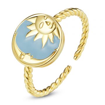 Inel reglabil din argint Summer Ring Golden Inel reglabil din argint Summer Ring Golden