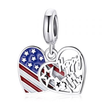 Talisman din argint Happy 4th July
