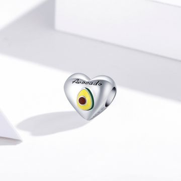 Talisman din argint I love Avocado