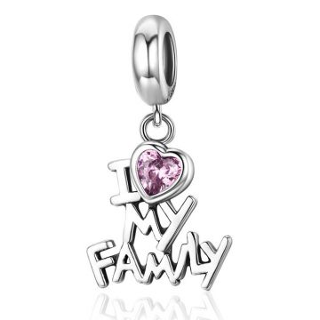Talisman din argint I Love My Family