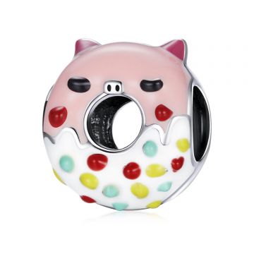Talisman din argint Piglet Donut