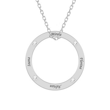 Alice - Colier personalizat nume si cristale din argint 925