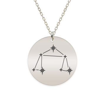 Colier argint 925 personalizat cu constelatii - Balanta