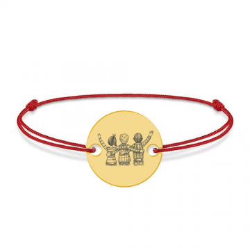 Friends - Bratara personalizata din argint 925 placat cu aur 24K pentru cei mai buni prieteni