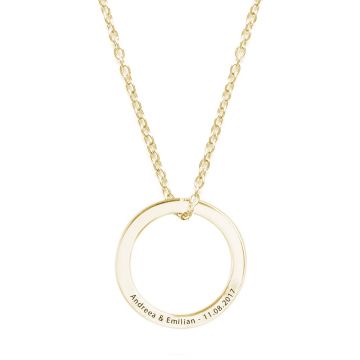 Methyn - Colier personalizat din argint placat cu aur galben 24K