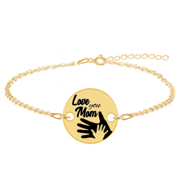 Sole - Bratara personalizata din argint 925 placat cu aur galben 24k 
