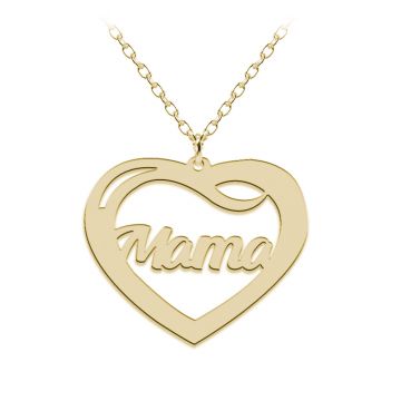 Tokyo - Colier din argint 925 placat cu aur galben 24K cu inimioara personalizata