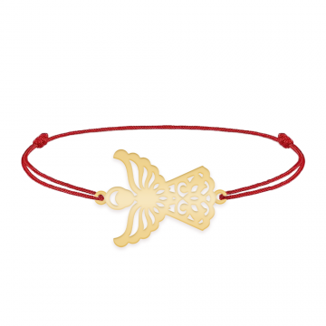 Aniela  - Bratara personalizata snur ingeras din argint 925 placat cu aur galben 24K