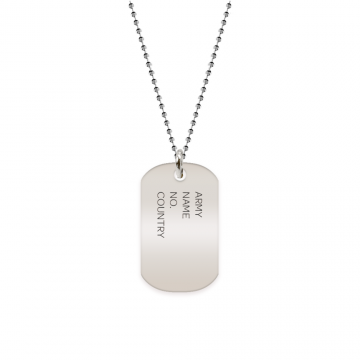 Army - Colier personalizat din argint 925 - dog tag