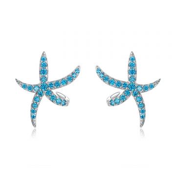 Cercei din argint Turquoise Sea Star