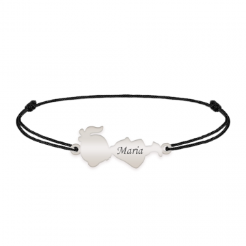Child - Bratara personalizata snur fetita din argint 925