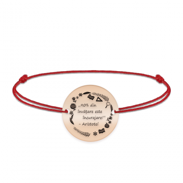 Courage - Bratara personalizata snur 