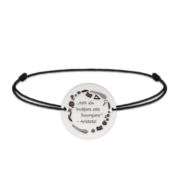 Courage - Bratara personalizata snur 