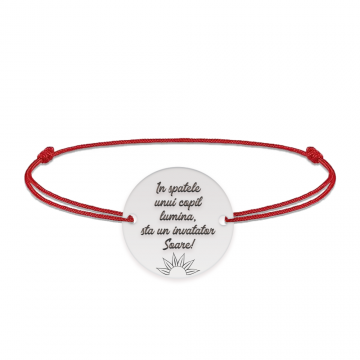 Discipulus - Bratara personalizata snur invatatoare din argint 925