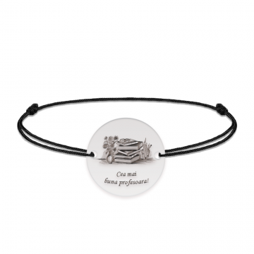 Doxa - Bratara personalizata snur profesoara din argint 925