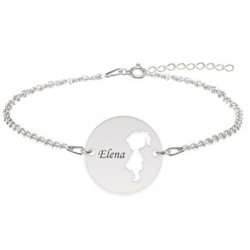 Enfance - Bratara personalizata fetita banut din argint 925