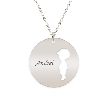 Enfance - Colier personalizat baietel banut din argint 925