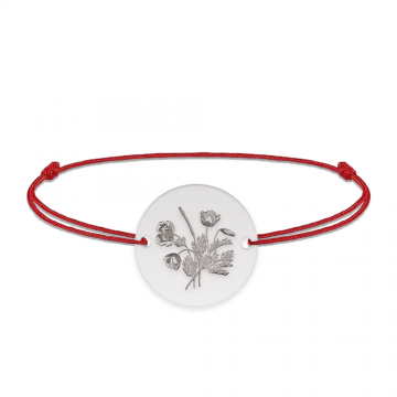 Flora - Bratara personalizata snur buchet flori banut din argint 925