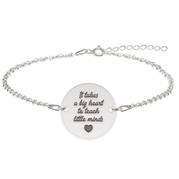 Graduatio - Bratara personalizata profesoara/invatatoare din argint 925