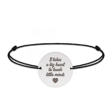 Graduatio - Bratara personalizata snur profesoara/invatatoare din argint 925