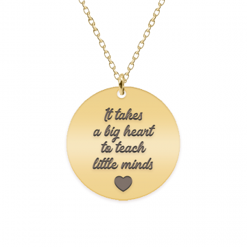 Graduatio - Colier personalizat profesoara/invatatoare din argint 925 placat cu aur galben 24K