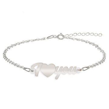 I Love You - Bratara personalizata argint 925