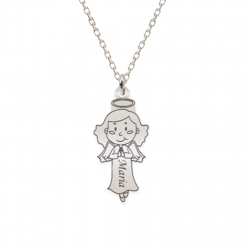 Little Angel - Colier personalizat fetita ingeras din argint 925
