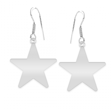 Little Star - Cercei personalizati steluta cu tortita deschisa din argint 925