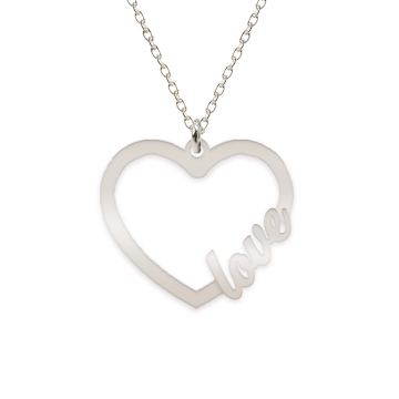 Love - Colier personalizat inima argint 925