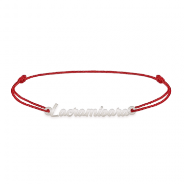 Nomine - Bratara snur personalizata cu nume din argint 925