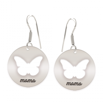 Papilio - Cercei personalizati banut cu fluturas decupat din argint 925