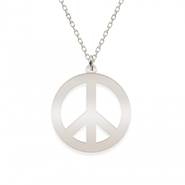 Peace - Colier personalizat semnul pacii din argint 925