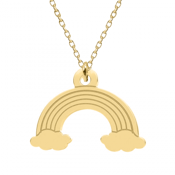 Rainbow - Colier personalizat din argint 925 placat cu aur galben 24K Curcubeu