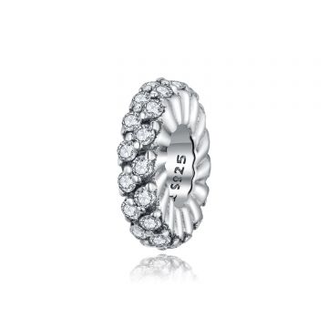 Talisman din argint Clear Crystals Band