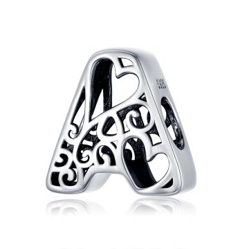 Talisman din argint In Love with Letter A