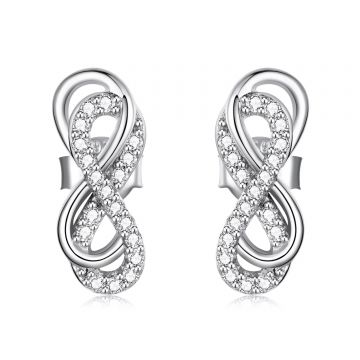 Cercei din argint Beautiful Infinite Double Earrings