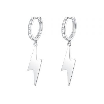 Cercei din argint Big Lightning Hoops